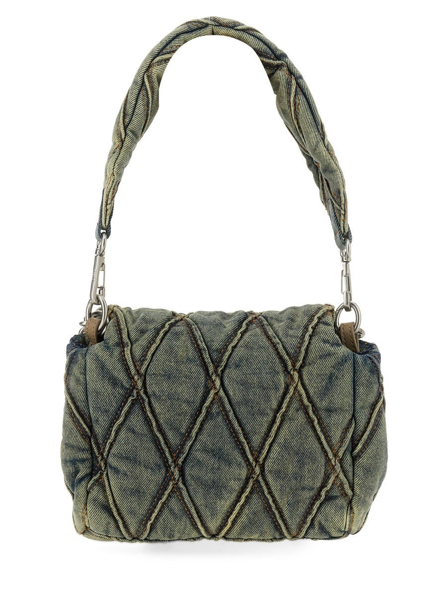 Diesel Women's Borsa Spalla Charm Small Blue