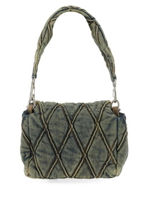 Diesel Women's Borsa Spalla Charm Small Blue