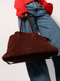 The Attico Women's Borsa Spalla La Passeggiata in Suede Brown