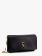 Saint Laurent Women's Cassandre Monogram Leather Crossbody Bag Black, view 3