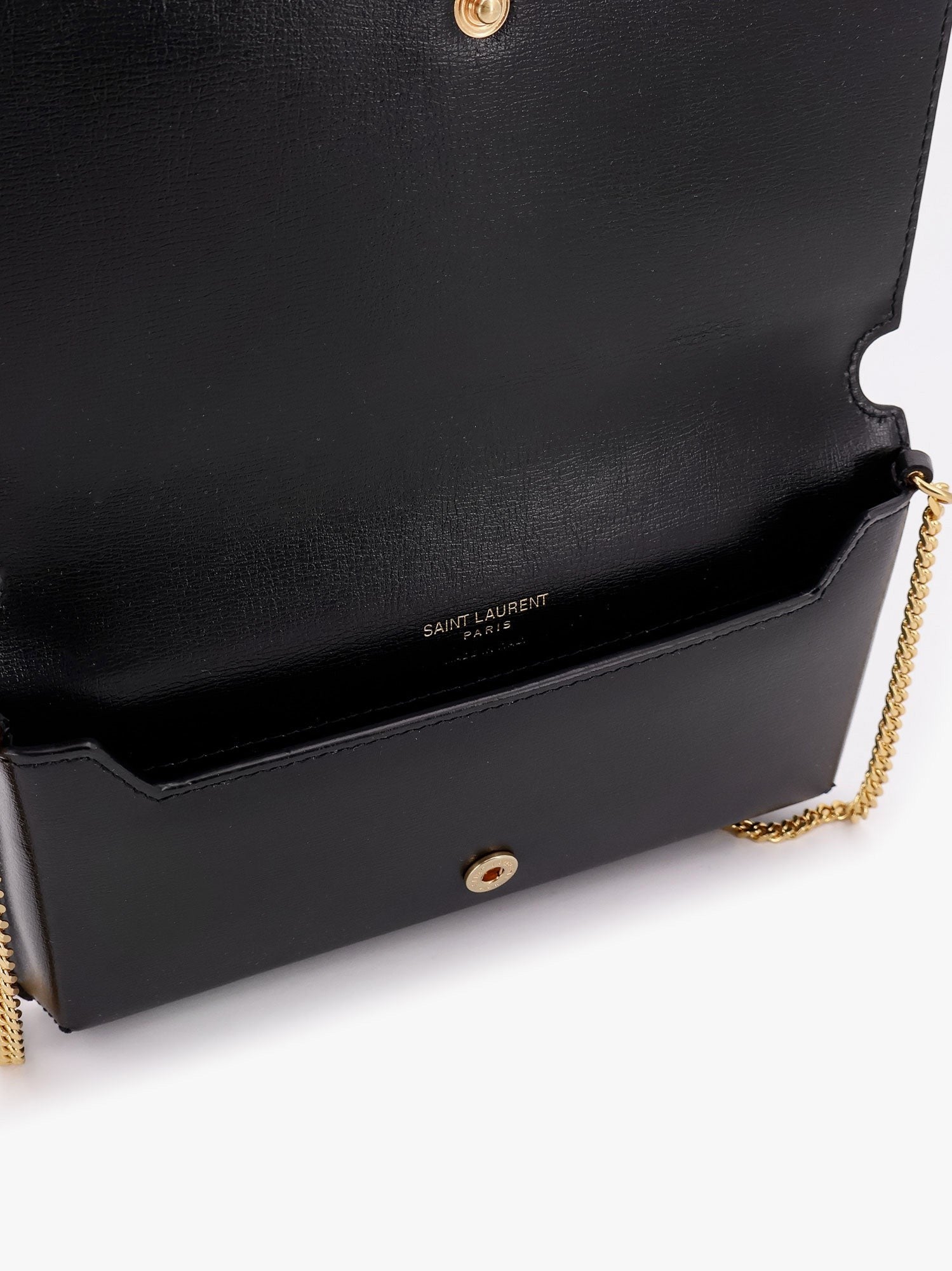 Saint Laurent Women's Cassandre Monogram Leather Crossbody Bag Black