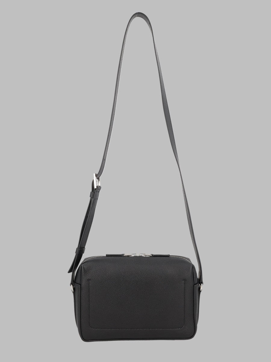 Tom Ford Men's Borsa Tracolla in Pelle Martellata Black