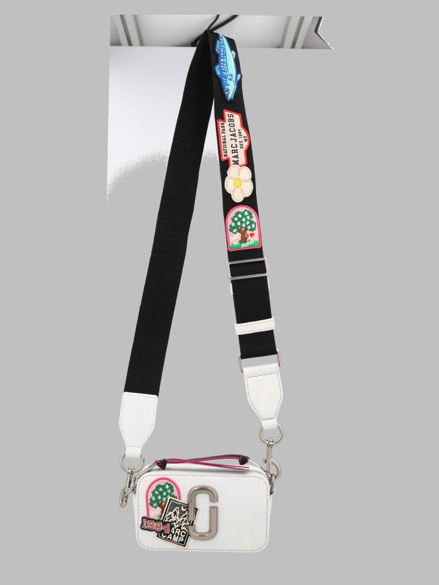 Marc Jacobs Women's Borsa Tracolla the Camp Patchwork Denim Snapshot White