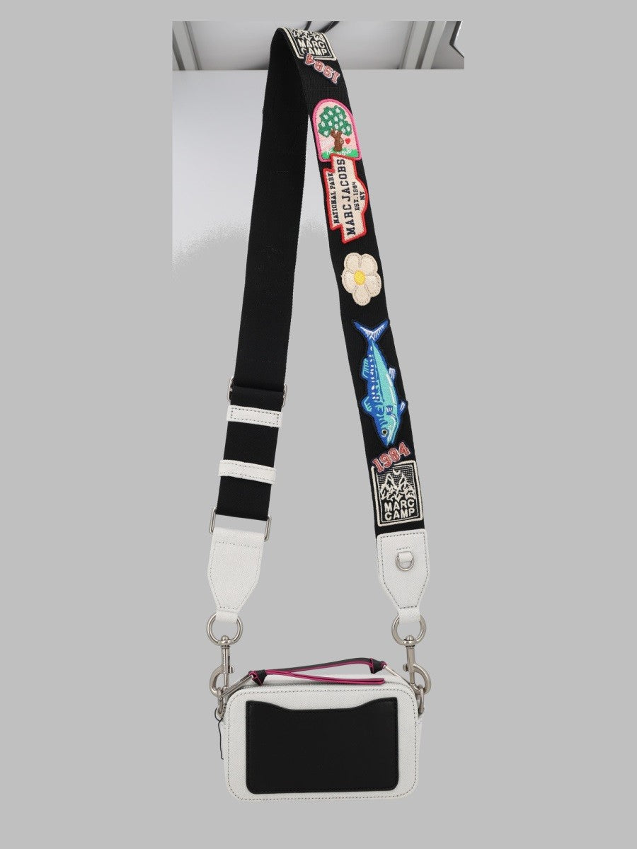Marc Jacobs Women's Borsa Tracolla the Camp Patchwork Denim Snapshot White
