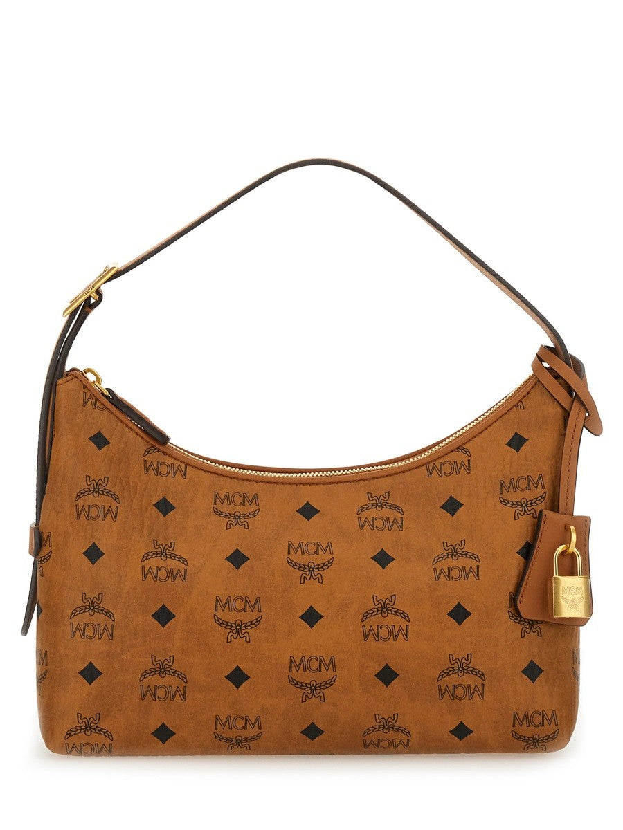 Mcm Women's Aren Visetos Bag Beige Mcm