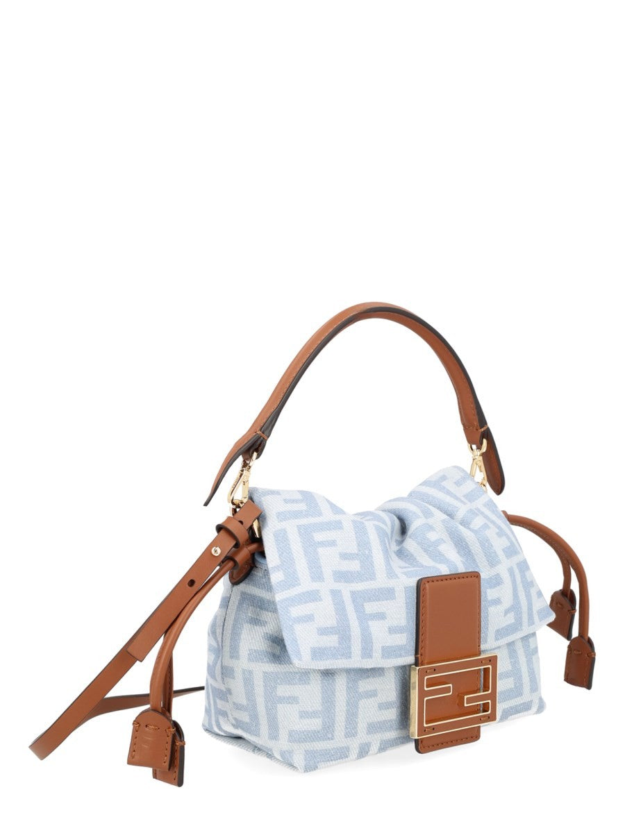 Fendi Women's Baguette Soft Small Bag Blue, view 3