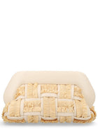 Themoirè Women's Bios Bag with Details Intrecciati in Raffia Beige, view 3