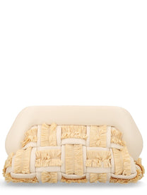 Themoirè Women's Borsa Bios Con Dettagli Intrecciati in Rafia Beige