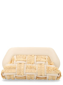 Themoirè Women's Borsa Bios Con Dettagli Intrecciati in Rafia Beige