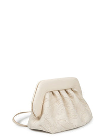 Themoirè Women's Borsa Bios Medium Con Ricamo White