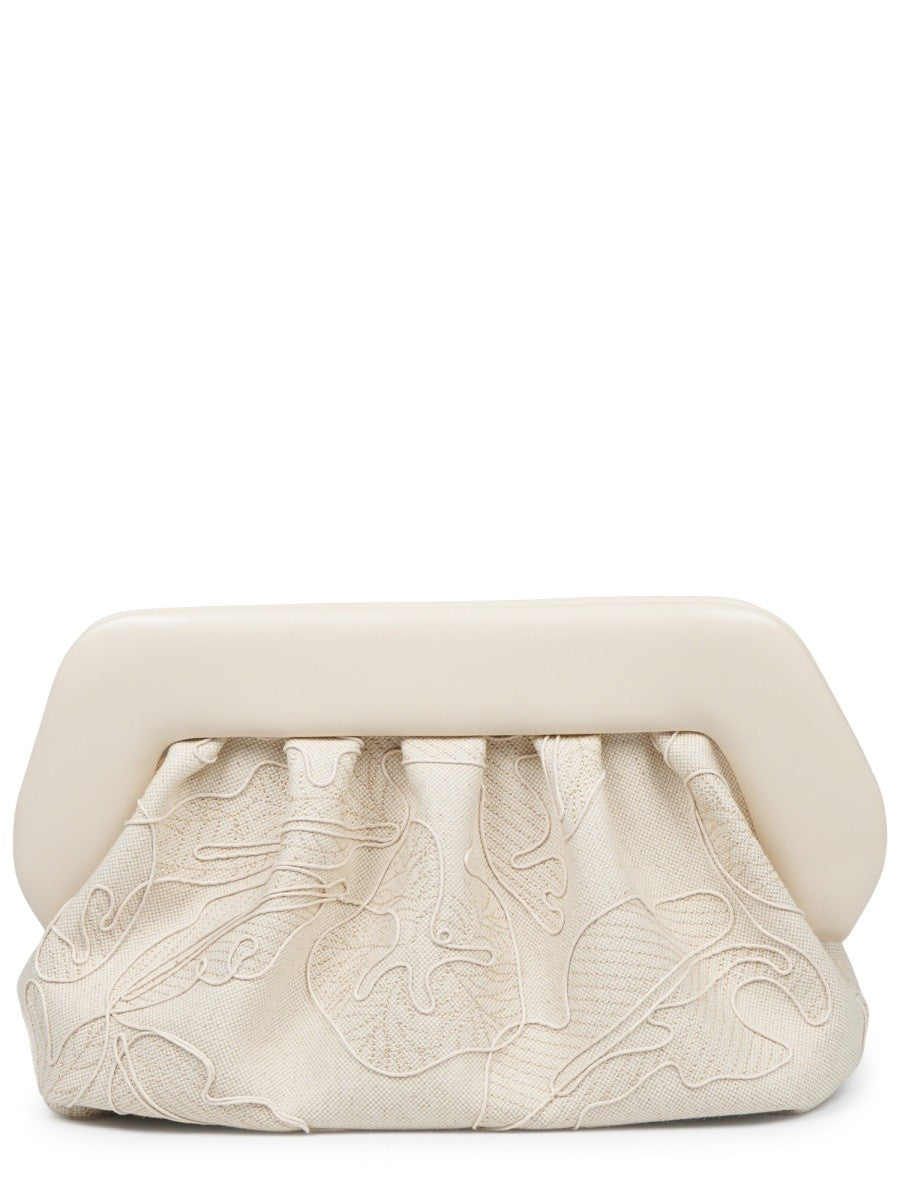 Themoirè Women's Borsa Bios Medium Con Ricamo White