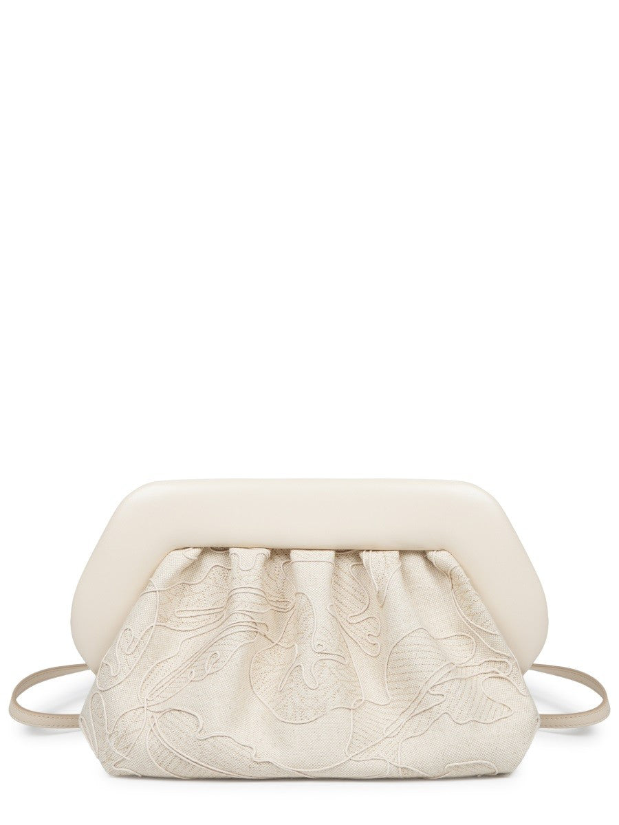 Themoirè Women's Borsa Bios Medium Con Ricamo White