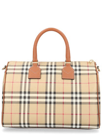 Burberry Women's Borsa Bowling Check Medium Beige