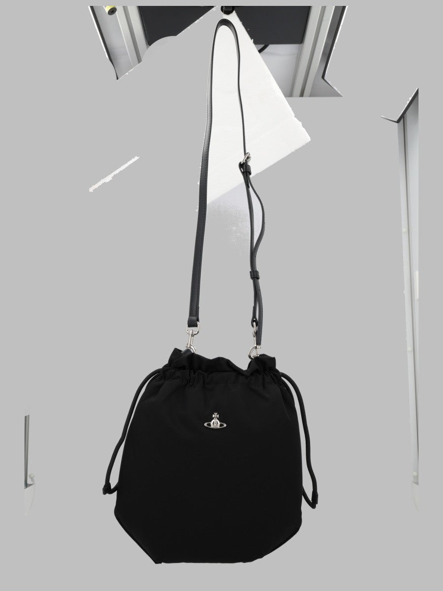 Vivienne Westwood Women's Borsa Bucket Con Coulisse Black