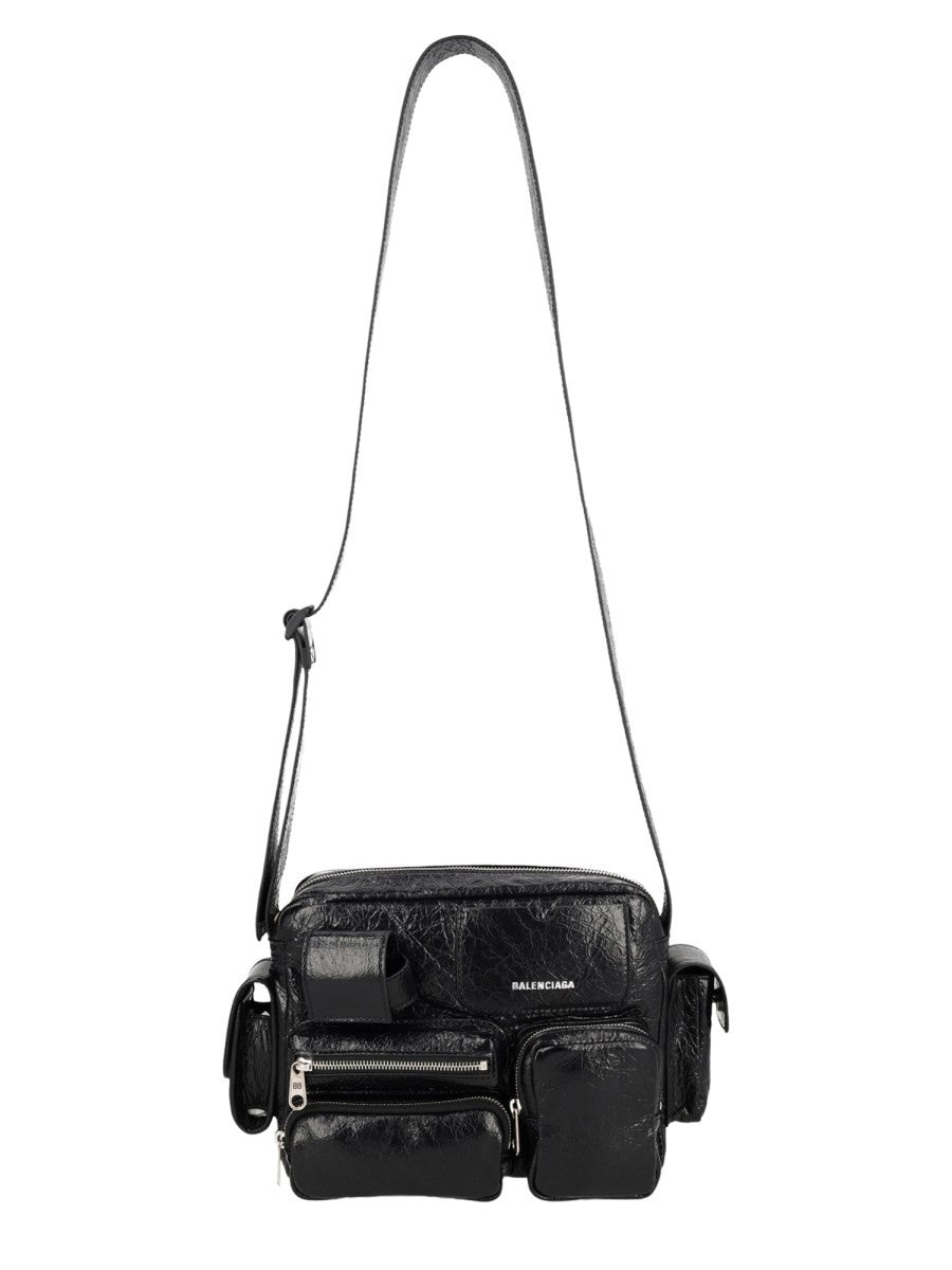 Balenciaga Men's Camera Superbusy Bag Black