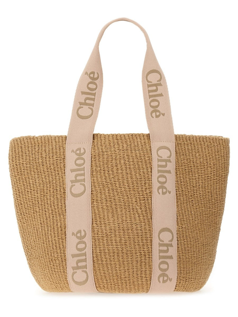 Chloé Women's Borsa Cesto Woody Large Beige