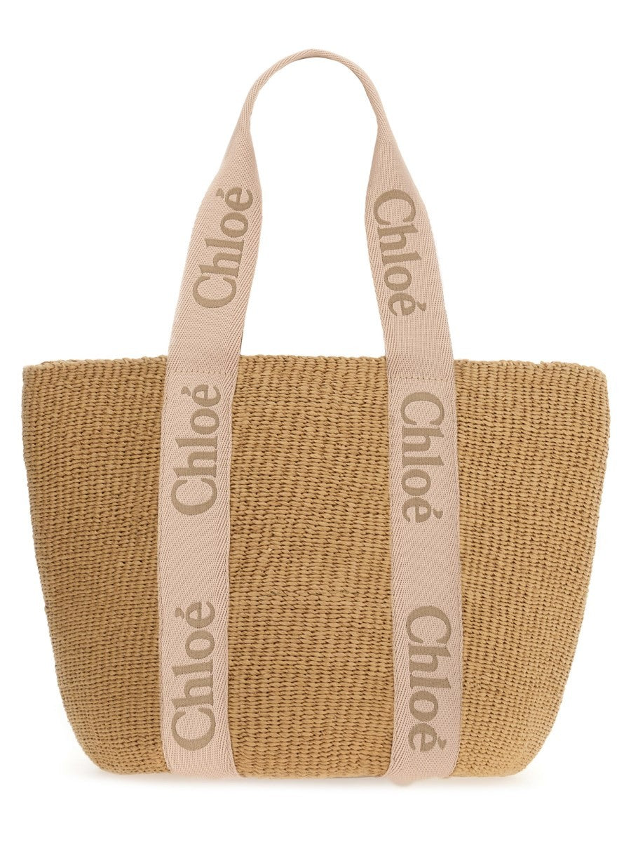 Chloé Women's Borsa Cesto Woody Large Beige