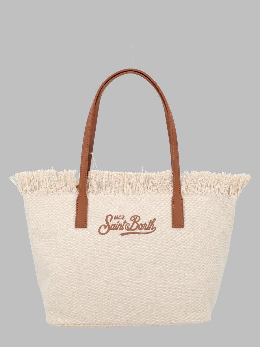Mc2 Saint Barth Women's Borsa City Medium Con Frange White