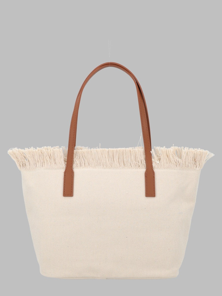 Mc2 Saint Barth Women's Borsa City Medium Con Frange White