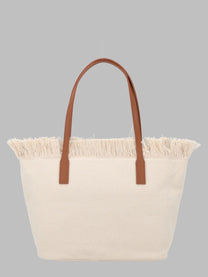 Mc2 Saint Barth Women's Borsa City Medium Con Frange White
