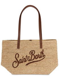 Mc2 Saint Barth Women's Borsa City Medium in Rafia Beige