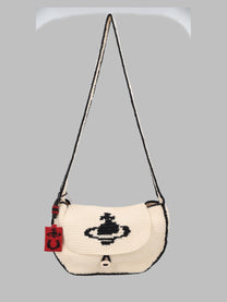 Vivienne Westwood Women's Borsa Crochet Lucky Halfmoon Beige
