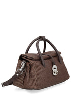 Zanellato Women's Dotta Wicker Small Bag Brown, view 2