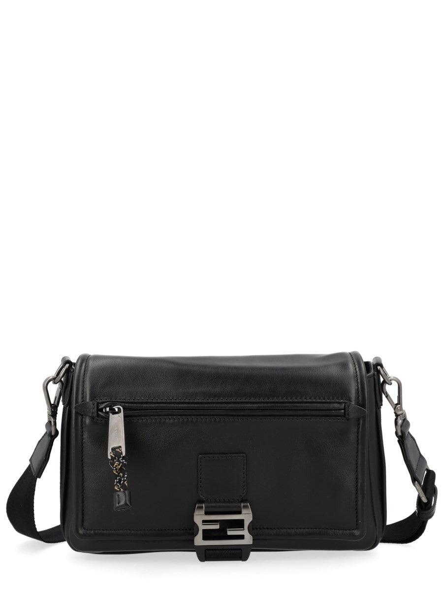 Fendi Men's Borsa Flux Messenger Black