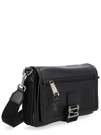 Fendi Men's Borsa Flux Messenger Black