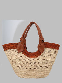 Hereu Women's Borsa Fonol in Rafia Beige