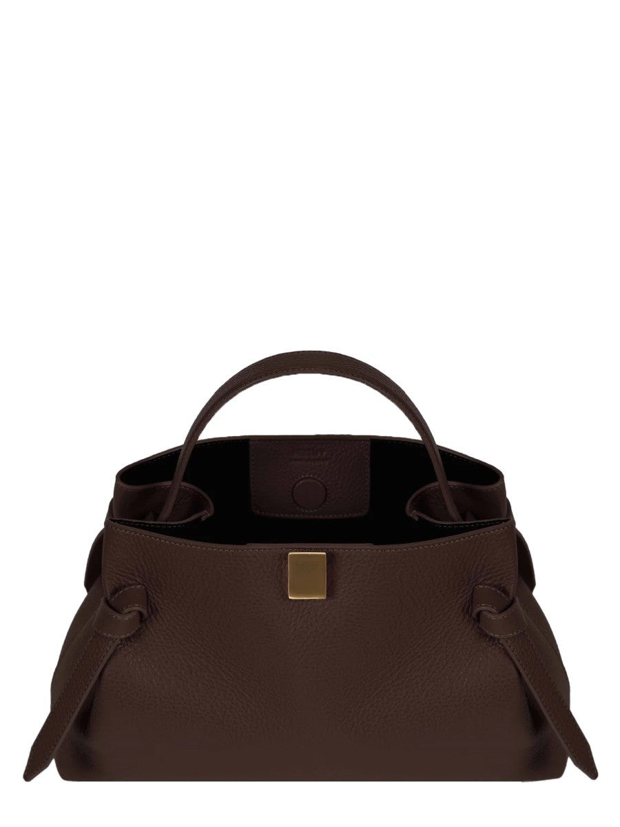 Yuzefi Women's Borsa Gyoza in Pelle Brown