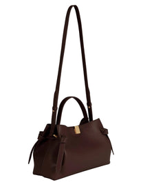Yuzefi Women's Borsa Gyoza in Pelle Brown