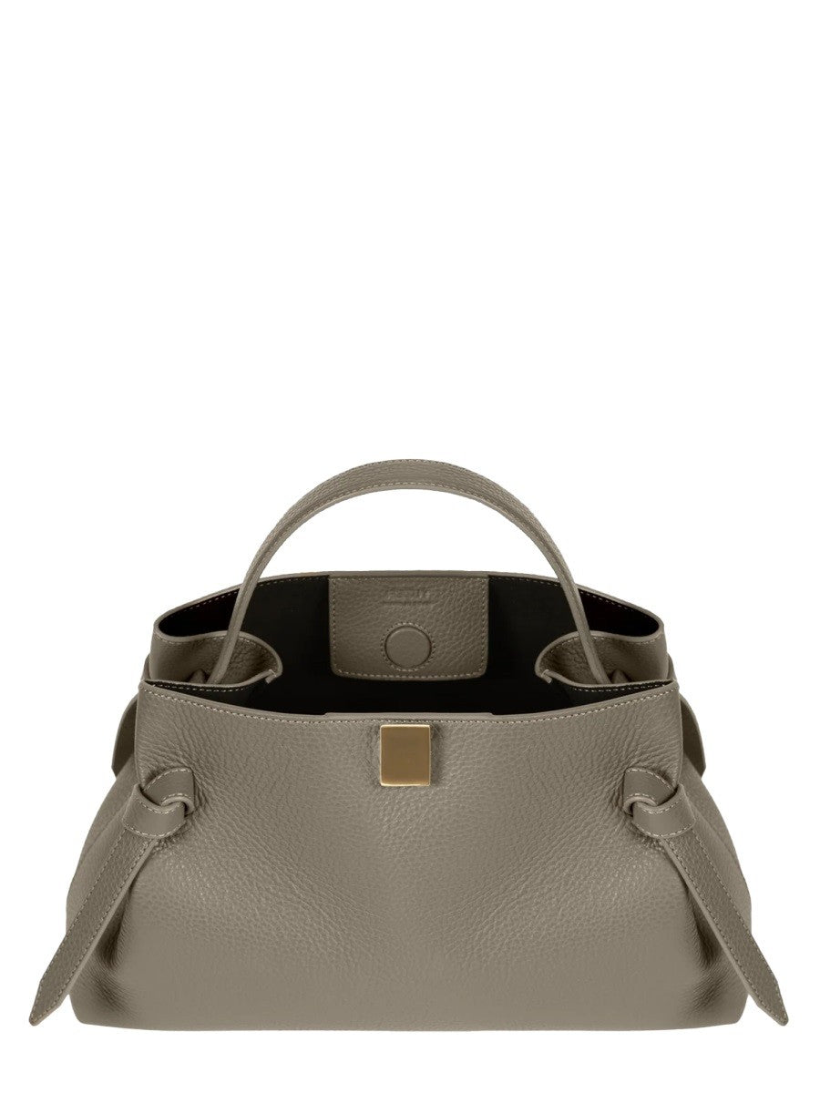 Yuzefi Women's Borsa Gyoza in Pelle Beige