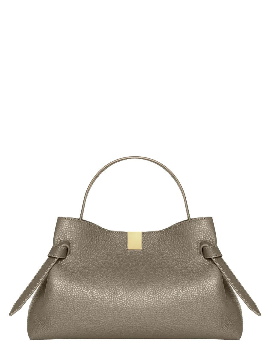 Yuzefi Women's Borsa Gyoza in Pelle Beige