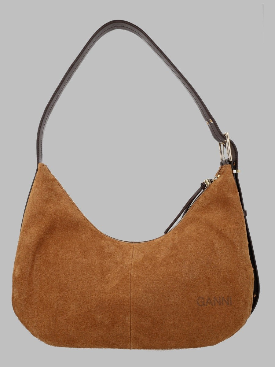 Ganni Women's Borsa Hobo Belt Medium Beige