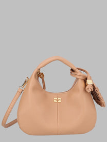 Ganni Women's Borsa Hobo Mini Con Beige