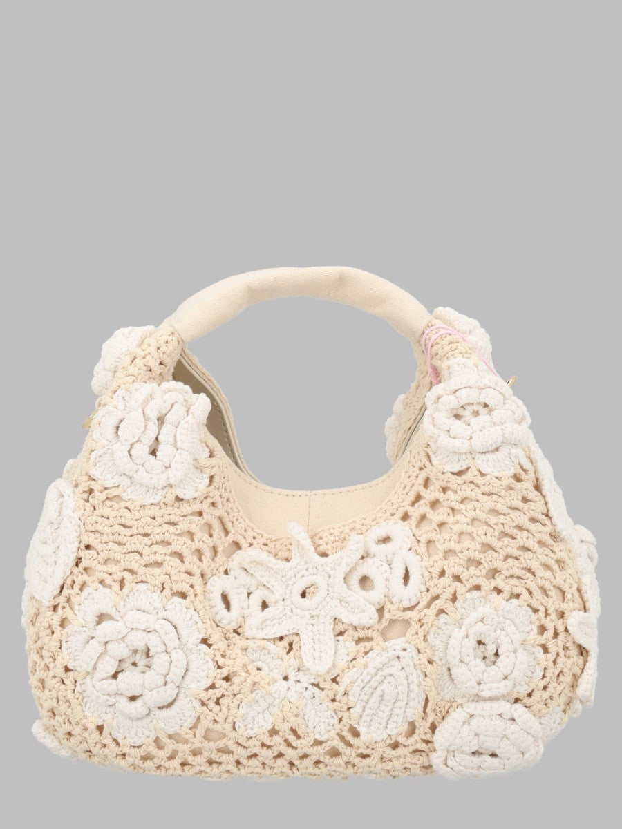 Ganni Women's Borsa Hobo Mini in Crochet Multicolor