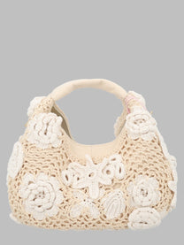 Ganni Women's Borsa Hobo Mini in Crochet Multicolor
