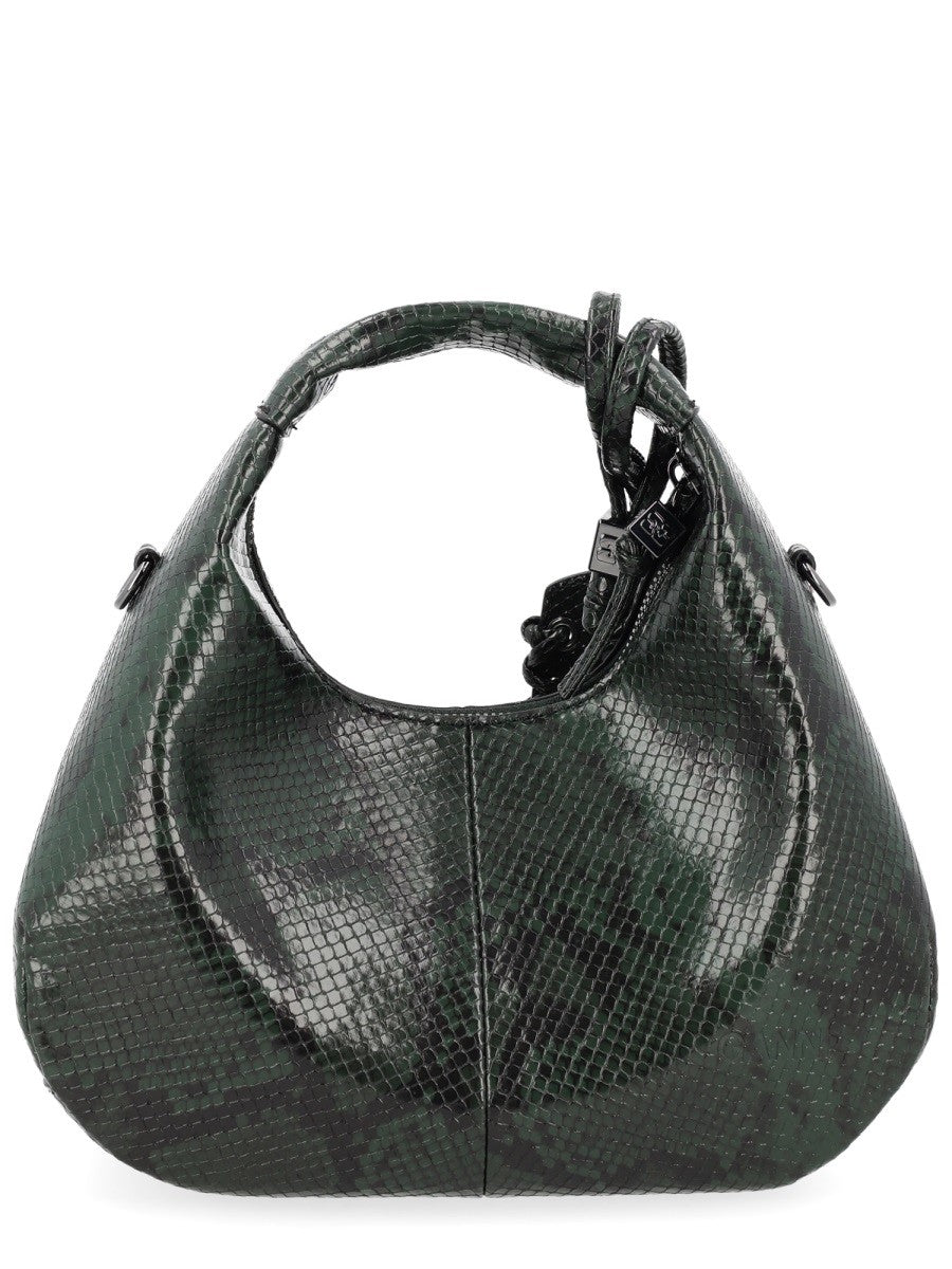 Ganni Women's Hobo Mini Bag Green, view 3