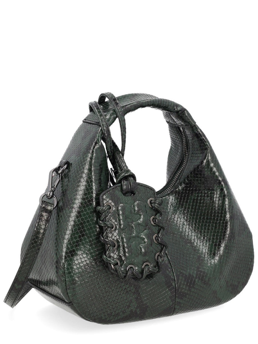 Ganni Women's Hobo Mini Bag Green, view 2
