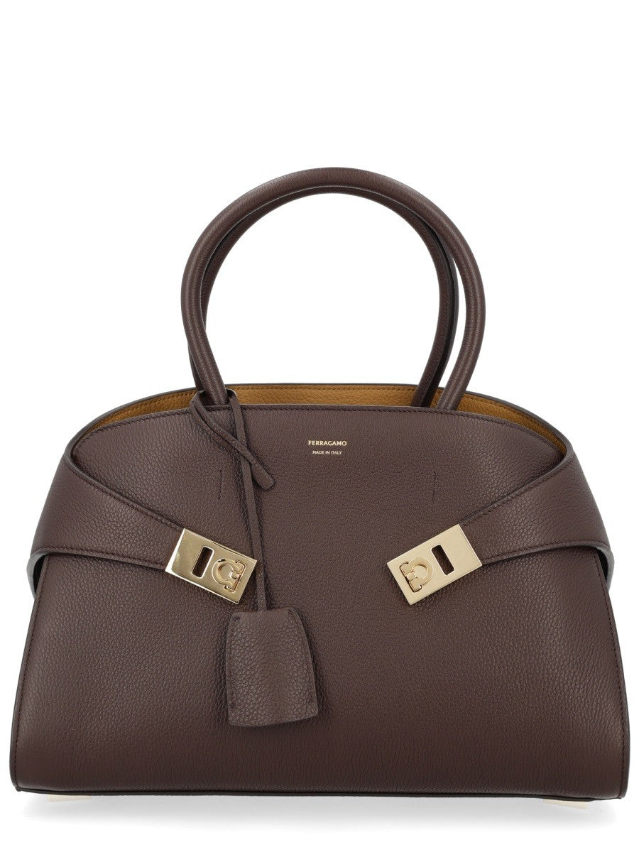 Ferragamo Women's Borsa Hug Medium Brown