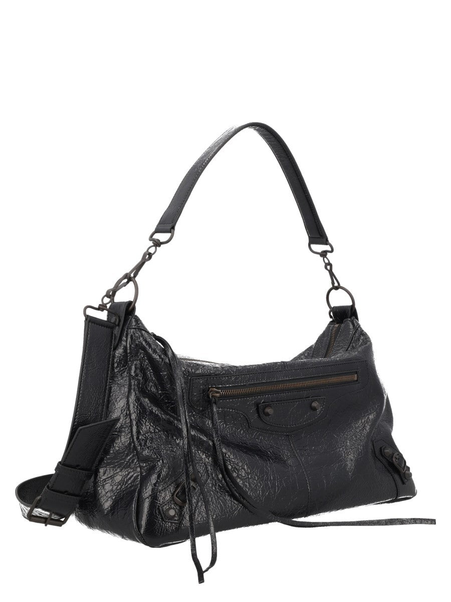 Balenciaga Men's Le City Moto Medium Bag Black