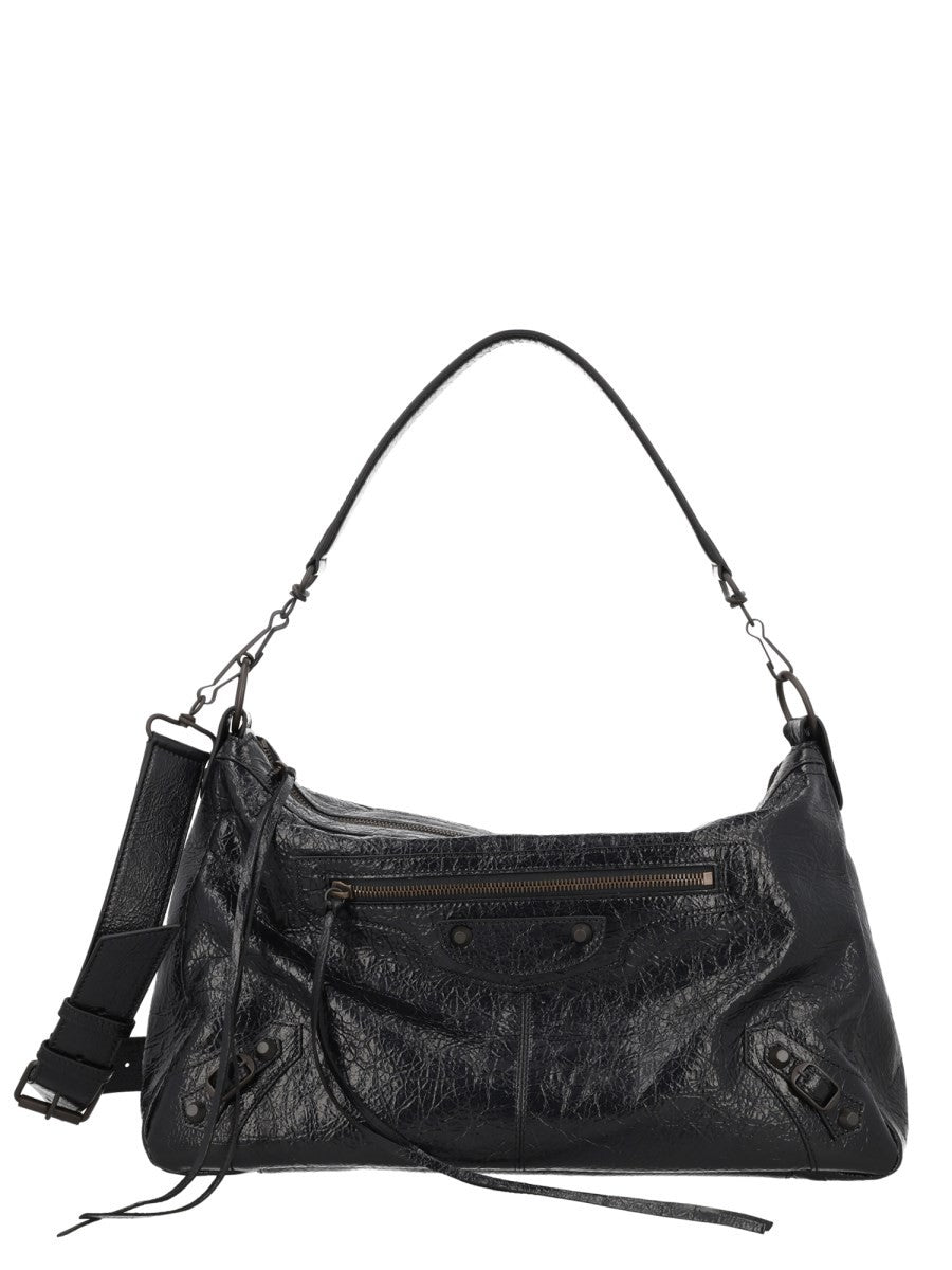 Balenciaga Men's Le City Moto Medium Bag Black