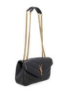 Saint Laurent Women's Leather Quilted Loulou Bag Black, view 3