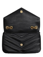 Saint Laurent Women's Leather Quilted Loulou Bag Black, view 4