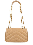 Saint Laurent Women's Leather Quilted Loulou Bag Beige