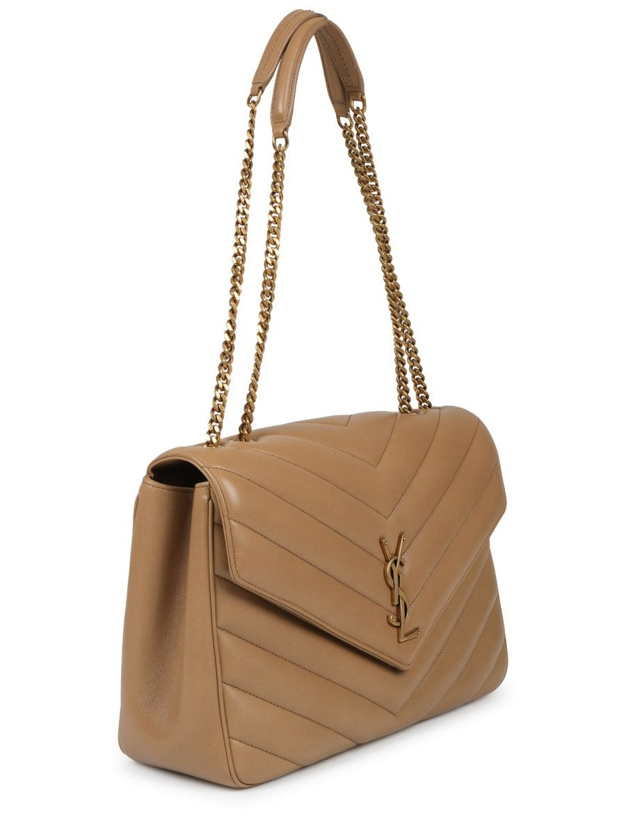 Saint Laurent Women's Borsa Loulou Large Beige