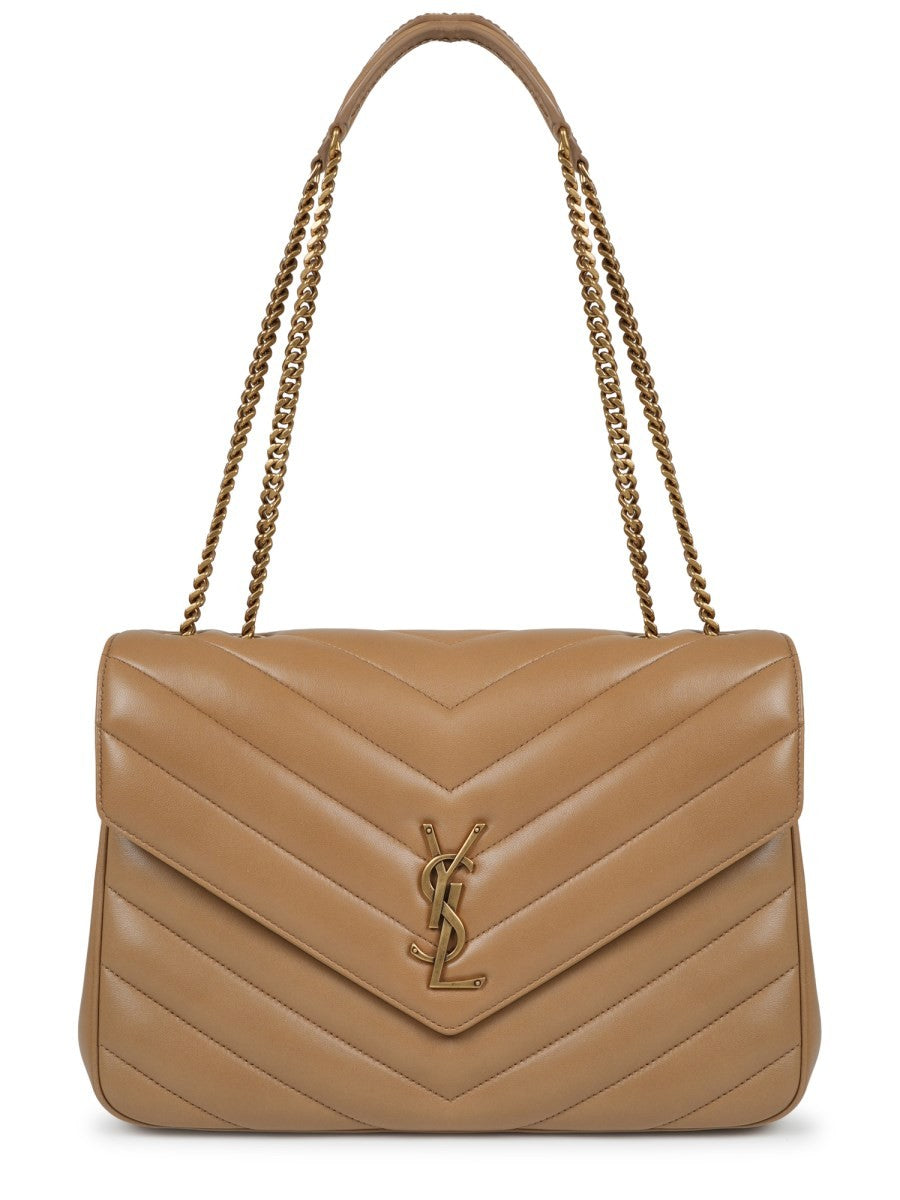 Saint Laurent Women's Borsa Loulou Large Beige