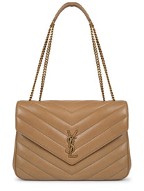 Saint Laurent Women's Borsa Loulou Large Beige