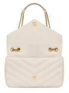 Saint Laurent Women's Loulou Medium Bag White, view 4